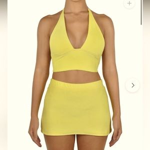 MIMI TERRY SKIRT SET | LEMON Heart of Sun